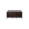James Martin Vanities Brittany 72in Double Vanity, Burnished Mahogany w/ 3 CM Ethereal Noctis Quartz Top 650-V72-BNM-3ENC - alternate 1